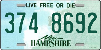 NH license plate 3748692