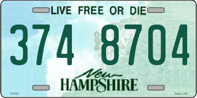 NH license plate 3748704