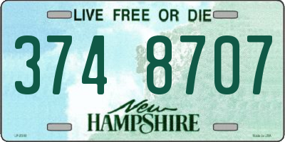 NH license plate 3748707