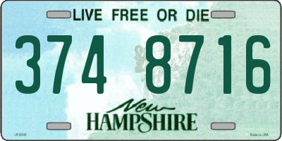 NH license plate 3748716