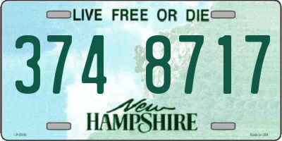 NH license plate 3748717