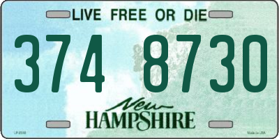 NH license plate 3748730