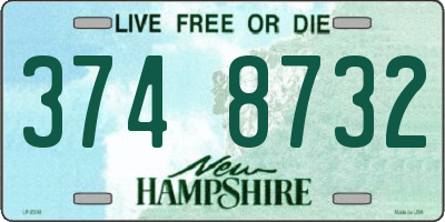 NH license plate 3748732