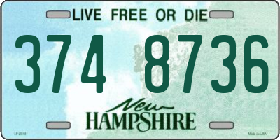 NH license plate 3748736