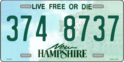 NH license plate 3748737