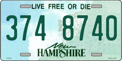NH license plate 3748740