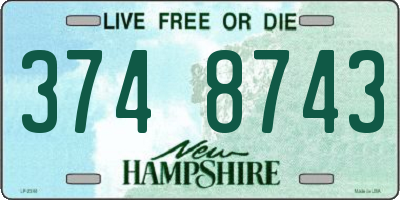 NH license plate 3748743