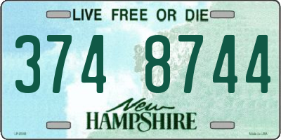 NH license plate 3748744