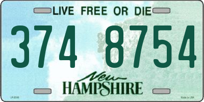 NH license plate 3748754