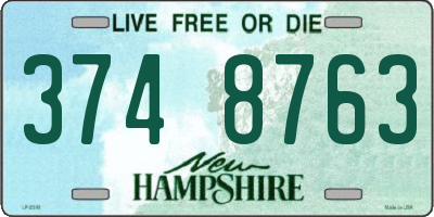 NH license plate 3748763