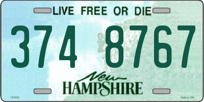 NH license plate 3748767