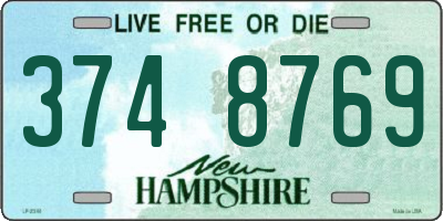 NH license plate 3748769