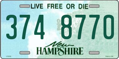 NH license plate 3748770