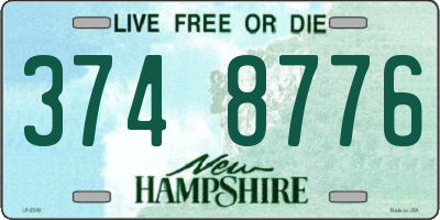 NH license plate 3748776
