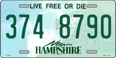NH license plate 3748790