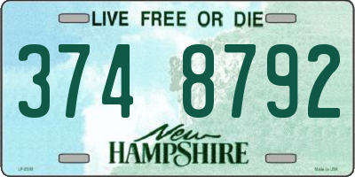 NH license plate 3748792