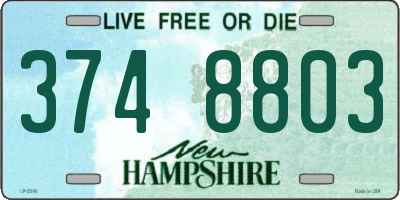 NH license plate 3748803