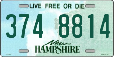 NH license plate 3748814