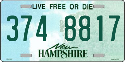 NH license plate 3748817