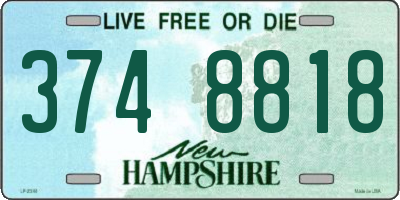 NH license plate 3748818