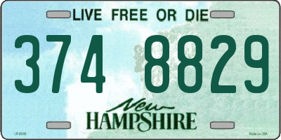 NH license plate 3748829