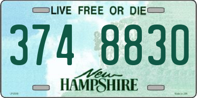 NH license plate 3748830