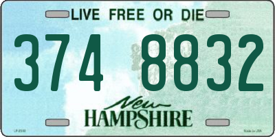 NH license plate 3748832