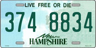 NH license plate 3748834