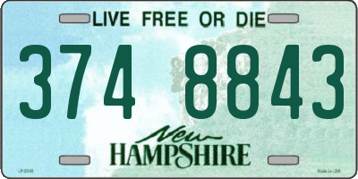 NH license plate 3748843