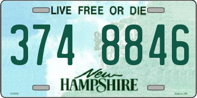 NH license plate 3748846