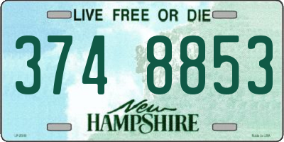 NH license plate 3748853
