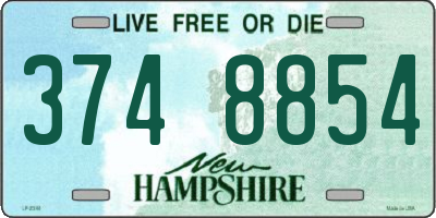 NH license plate 3748854