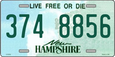 NH license plate 3748856