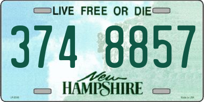 NH license plate 3748857