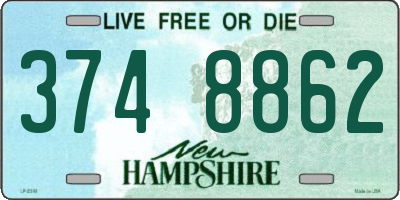 NH license plate 3748862