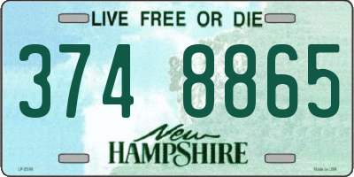 NH license plate 3748865