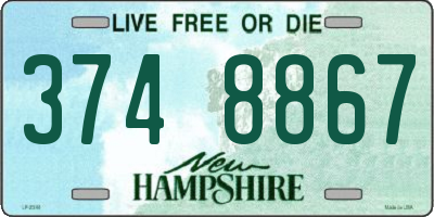 NH license plate 3748867