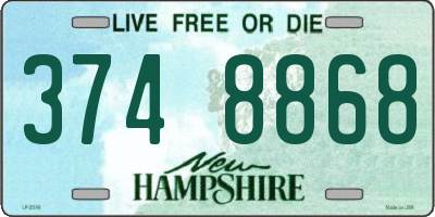 NH license plate 3748868