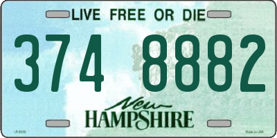 NH license plate 3748882