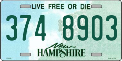 NH license plate 3748903