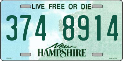 NH license plate 3748914