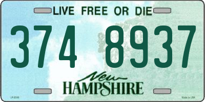 NH license plate 3748937