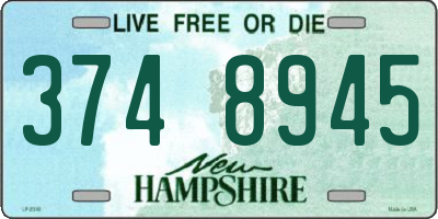 NH license plate 3748945