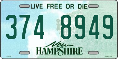 NH license plate 3748949
