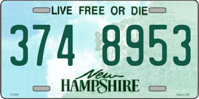NH license plate 3748953