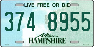 NH license plate 3748955