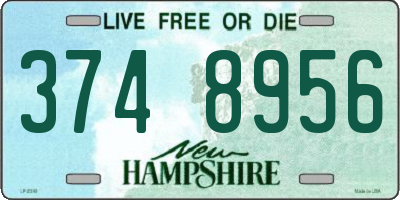 NH license plate 3748956