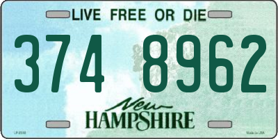 NH license plate 3748962