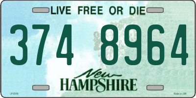 NH license plate 3748964