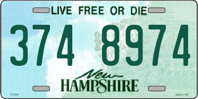 NH license plate 3748974
